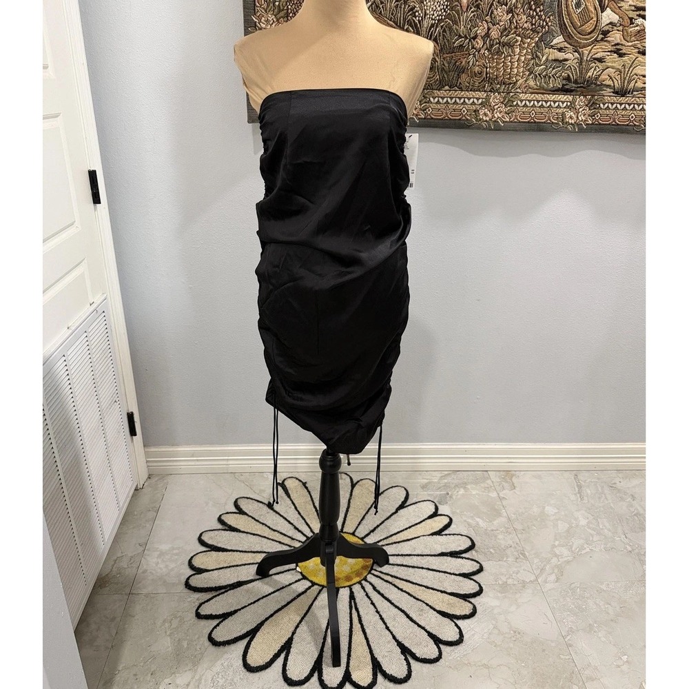 Urban Outfitters Dress Womens Small Black‎ Strapless Ruched Bodycon Mini Party